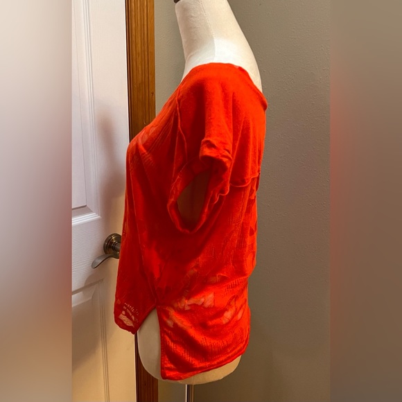 Free People Red Floral Tee - Picture 3 of 5